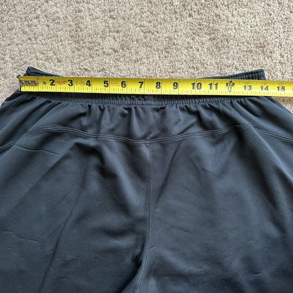 Champion Sweatpants Mens Large 28x29 Black Fleece Pockets Drawstring Fabric Pull - Picture 9 of 15